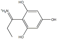 1-(2,4,6-Trihydroxyphenyl)-1-propaniminium Struktur