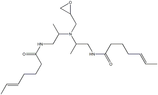 N,N-Bis[2-(5-heptenoylamino)-1-methylethyl]glycidylamine Struktur