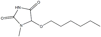 5-Hexyloxy-1-methylimidazolidine-2,4-dione Struktur