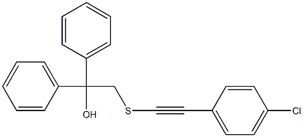 1,1-Diphenyl-2-[[(4-chlorophenyl)ethynyl]thio]ethanol Struktur