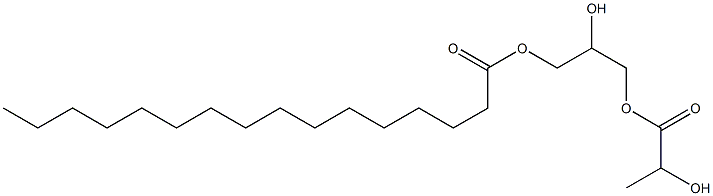 2-Hydroxypropionic acid 2-hydroxy-3-palmitoyloxypropyl ester Struktur