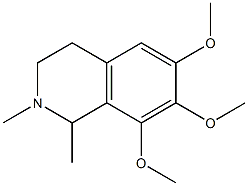 1,2-Dimethyl-6,7,8-trimethoxy-1,2,3,4-tetrahydroisoquinoline Struktur