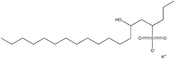 6-Hydroxynonadecane-4-sulfonic acid potassium salt Struktur