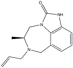 [5S,(+)]-4,5,6,7-Tetrahydro-5-methyl-6-(2-propenyl)imidazo[4,5,1-jk][1,4]benzodiazepine-2(1H)-one Struktur