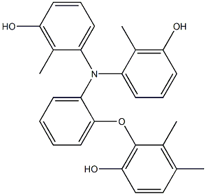 N,N-Bis(3-hydroxy-2-methylphenyl)-2-(6-hydroxy-2,3-dimethylphenoxy)benzenamine Struktur