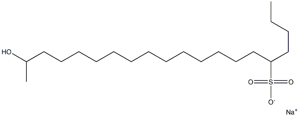 19-Hydroxyicosane-5-sulfonic acid sodium salt Struktur