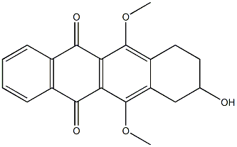 7,8,9,10-Tetrahydro-9-hydroxy-6,11-dimethoxy-5,12-naphthacenedione Struktur