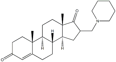 16-(Piperidinomethyl)androst-4-ene-3,17-dione Struktur