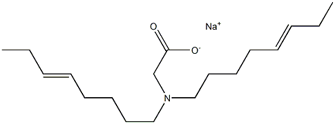 N,N-Di(5-octenyl)glycine sodium salt Struktur