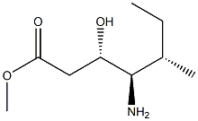 (3S,4R,5S)-5-Methyl-4-amino-3-hydroxyheptanoic acid methyl ester Struktur