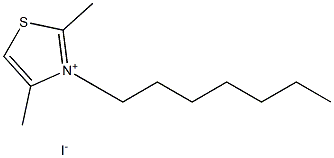 2,4-Dimethyl-3-heptylthiazolium iodide Struktur