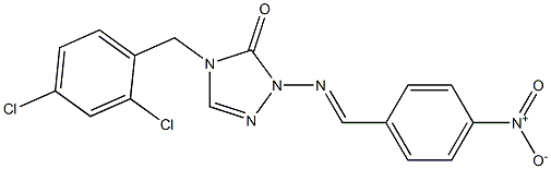 1-(p-Nitrobenzylideneamino)-4-(2,4-dichlorobenzyl)-1H-1,2,4-triazol-5(4H)-one Struktur