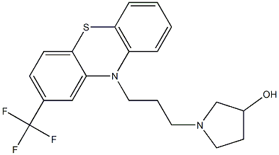 10-[3-(3-Hydroxy-1-pyrrolidinyl)propyl]-2-trifluoromethyl-10H-phenothiazine Struktur