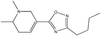 3-Butyl-5-[(1,2,5,6-tetrahydro-1,6-dimethylpyridin)-3-yl]-1,2,4-oxadiazole Struktur