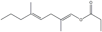 Propionic acid 2,5-dimethyl-1,4-octadienyl ester Struktur