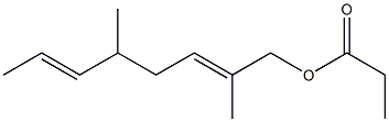 Propionic acid 2,5-dimethyl-2,6-octadienyl ester Struktur