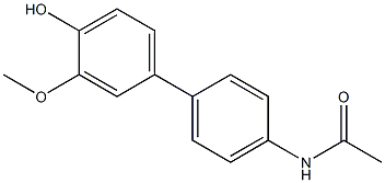 3-Methoxy-4'-(acetylamino)biphenyl-4-ol Struktur