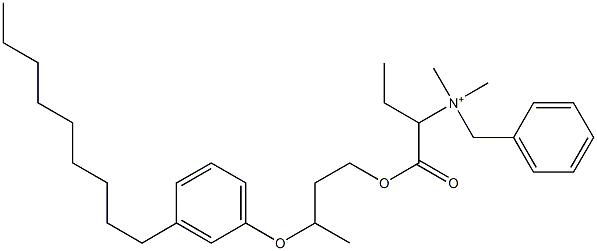 N,N-Dimethyl-N-benzyl-N-[1-[[3-(3-nonylphenyloxy)butyl]oxycarbonyl]propyl]aminium Struktur