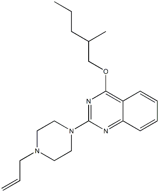 2-[4-(2-Propenyl)-1-piperazinyl]-4-(2-methylpentyloxy)quinazoline Struktur