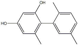 4-(2,5-Dimethylphenyl)-5-methylbenzene-1,3-diol Struktur