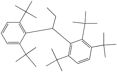 1-(2,3,6-Tri-tert-butylphenyl)-1-(2,6-di-tert-butylphenyl)propane Struktur