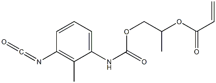 Acrylic acid 2-[(3-isocyanato-2-methylphenyl)carbamoyloxy]-1-methylethyl ester Struktur