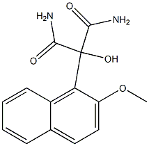 2-(2-Methoxy-1-naphtyl)-2-hydroxymalonamide Struktur