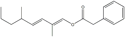 Phenylacetic acid 2,5-dimethyl-1,3-octadienyl ester Struktur