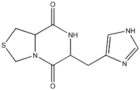 6-[(1H-Imidazol-4-yl)methyl]-1,6,7,8a-tetrahydrothiazolo[3,4-a]pyrazine-5,8-dione Struktur