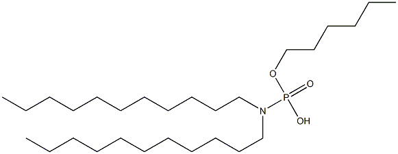 N,N-Diundecylamidophosphoric acid hydrogen hexyl ester Struktur