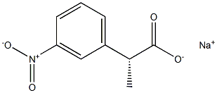 [R,(+)]-2-(m-Nitrophenyl)propionic acid sodium salt Struktur