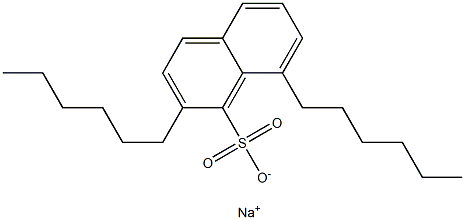 2,8-Dihexyl-1-naphthalenesulfonic acid sodium salt Struktur