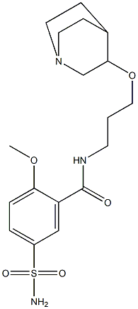 2-Methoxy-N-[3-(3-quinuclidinyloxy)propyl]-5-sulfamoylbenzamide Struktur