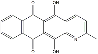 2-Methyl-5,12-dihydroxynaphtho[2,3-g]quinoline-6,11-dione Struktur