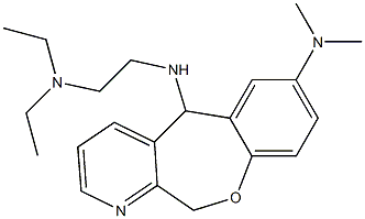 5,11-Dihydro-5-(2-diethylaminoethylamino)-7-dimethylamino[1]benzoxepino[3,4-b]pyridine Struktur