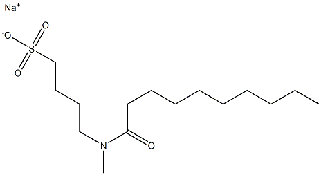 4-(N-Caprinoyl-N-methylamino)-1-butanesulfonic acid sodium salt Struktur