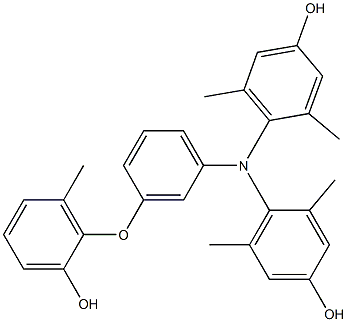 N,N-Bis(4-hydroxy-2,6-dimethylphenyl)-3-(2-hydroxy-6-methylphenoxy)benzenamine Struktur