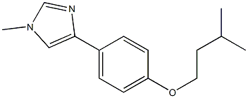 1-Methyl-4-[4-(3-methylbutoxy)phenyl]-1H-imidazole Struktur