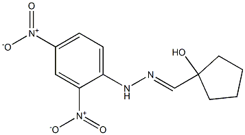 1-Hydroxycyclopentanecarbaldehyde 2,4-dinitrophenyl hydrazone Struktur