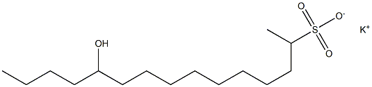 11-Hydroxypentadecane-2-sulfonic acid potassium salt Struktur