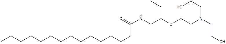 N-[2-[2-[Bis(2-hydroxyethyl)amino]ethoxy]butyl]pentadecanamide Struktur