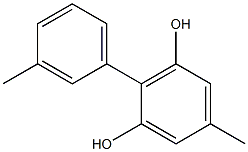 2-(3-Methylphenyl)-5-methylbenzene-1,3-diol Struktur