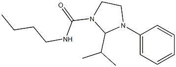 1-Phenyl-2-isopropyl-3-(butylcarbamoyl)imidazolidine Struktur