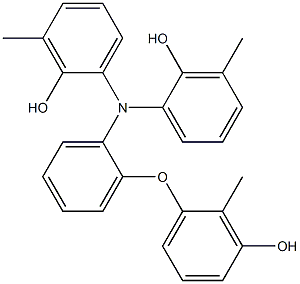 N,N-Bis(2-hydroxy-3-methylphenyl)-2-(3-hydroxy-2-methylphenoxy)benzenamine Struktur