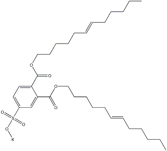 4-(Potassiosulfo)phthalic acid di(6-dodecenyl) ester Struktur