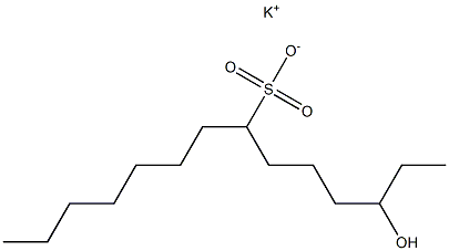 3-Hydroxytetradecane-7-sulfonic acid potassium salt Struktur