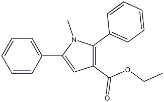 1-Methyl-2,5-diphenyl-1H-pyrrole-3-carboxylic acid ethyl ester Struktur