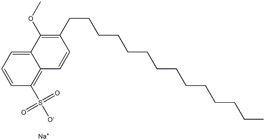 5-Methoxy-6-tetradecyl-1-naphthalenesulfonic acid sodium salt Struktur