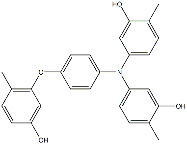 N,N-Bis(3-hydroxy-4-methylphenyl)-4-(3-hydroxy-6-methylphenoxy)benzenamine Struktur