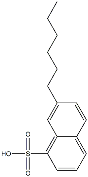 7-Hexyl-1-naphthalenesulfonic acid Struktur